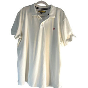 Prince & Fox Mens Polo/Golf Shirt White Logo Size XL/TG